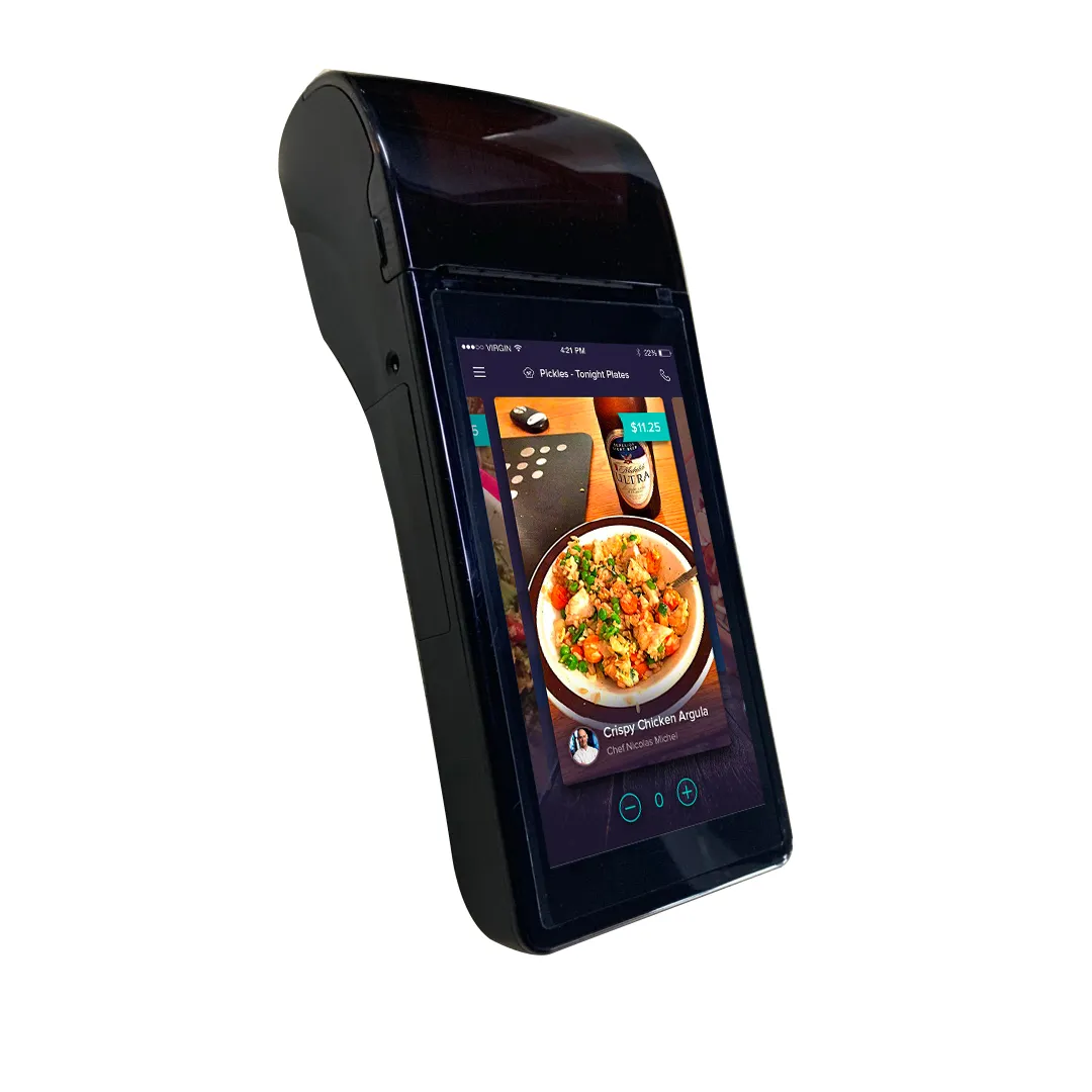 Android terminale pos portatile mobile di wifi sistemi pos macchina touch screen con stampante