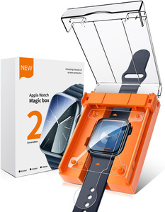 Compatible avec IWatch, <span class=keywords><strong>protection</strong></span> d'écran composite anti-poussière S9/8/<span class=keywords><strong>7</strong></span>/6/5/4/SE, film protecteur ultra instantané, boîte d'application - Product Image 6