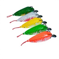 Nouvelle Leurre Souple Modifiée Personnalisée Luya 21g Dragon Thunder Frog en Acier Inoxydable avec Hameçon à Fente Sanguine et Paillettes Rotatives pour Poisson Noir