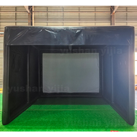 Nouvelle conception de salle de simulation de golf gonflable, cage d'entraînement au swing de golf, enceintes de simulateur de golf