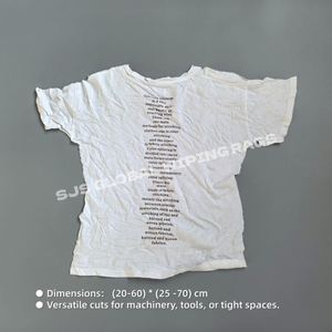 Paños Industriales Reutilizables de Algodón de Alta Resistencia para Uso Industrial de Alto Rendimiento, Trapos Blancos Impresos Tipo Camiseta - Product Image 3