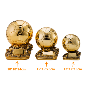 Réplique du Super Trophée de Football Ballon d'Or en Résine, Quatre Tailles Disponibles : 35cm, 24cm, 20cm, 15cm - Product Image 5