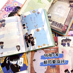 הבלש החדש קונאן a5 דפי צבע מחברת רטרו עתיק מזכר אנימה 2d נושא כתב עת עבור עיצוב נוסטלגי - Product Image 4