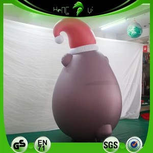 Oso Inflable Personalizado con Gorro Rojo, Modelo Publicitario, <span class=keywords><strong>Mapache</strong></span> Inflable <span class=keywords><strong>Gigante</strong></span>, Duradero, para Decoración de Fiestas y Navidad - Product Image 3