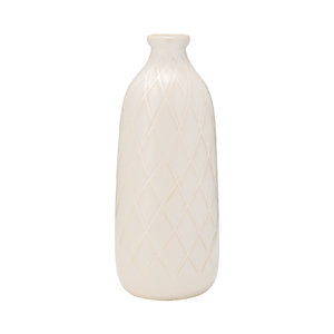 Vaso in ceramica con motivo a quadri per l'arredamento del soggiorno e vaso decorativo per fiori per la camera da letto - Product Image 1
