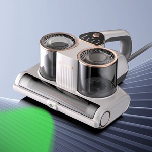 Dual Cup Handheld <b>Vacuum</b> Cleaner With Uvc Mite Removal For Bedding White 300-500W <b>Portable</b> Electric Dust Box - Product Image 2