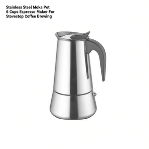Cafetera Moka de Acero Inoxidable para 6 Tazas, Cafetera Espresso para Cocina - Product Image 2