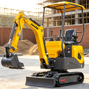 Mini-excavatrice compacte de 1,2 tonne, mini-excavatrice sur chenilles pour le drainage, l'aménagement paysager et la construction - Product Image 3