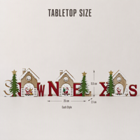 Anpassbare Weihnachtsdekoration im Neuen Stil Holz-Namensschilder für Weihnachten Christbaumschmuck Weihnachtsschmuck