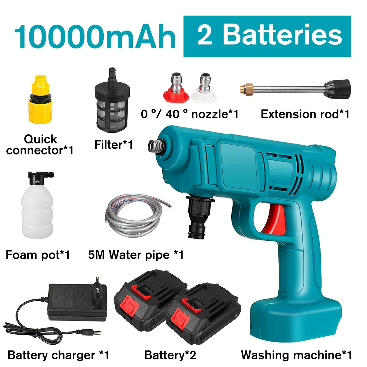 แบตเตอรี่ 2 ก้อน สีฟ้า