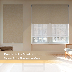 Zhenpin không dây Con lăn kép màu mất điện và lọc ánh sáng được xây dựng trong cài đặt rèm cử<span class=keywords><strong>a</strong></span> sổ cho ngày và đêm - Product Image 2