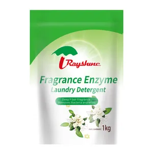 Detergente líquido antibacteriano e antimita para a roupa, marca Rayshine, usado para plantas, perfume perfumado, 1 kg/saco