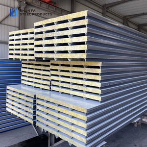 Porte murale isolée dédiée intégrée pour entrepôt, atelier, panneaux sandwich en <span class=keywords><strong>laine</strong></span> <span class=keywords><strong>de</strong></span> roche, résistante au feu, industrielle, pour le stockage du vent - Product Image 2