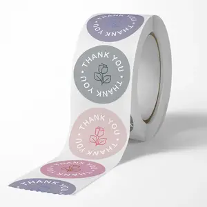 Private Design Product Labels Self Adhesive Vinyl Round Waterproof Sticker Roll Paper Custom Printing Logo