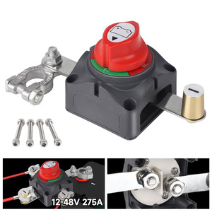 Aluminum Battery Clamp <b>Power</b> Cut Off <b>Switch</b> 275A 12-48V Engine Kill For Car Truck Boat - Product Image 3