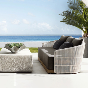 Meubles de <span class=keywords><strong>jardin</strong></span> privés au design minimaliste, canapé de terrasse d'hôtel, ensemble de canapés de <span class=keywords><strong>jardin</strong></span> en rotin PE, mobilier de <span class=keywords><strong>jardin</strong></span> - Product Image 2