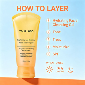 Gel Limpiador Facial OEM, Iluminador y Suavizante, Textura Refrescante, No Grasoso, Contiene Nicotinamida, Cuidado Facial - Product Image 5
