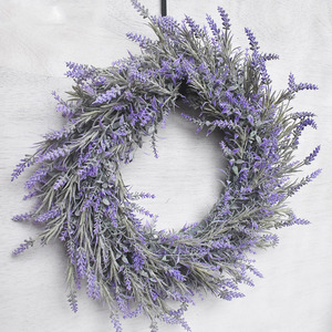 <span class=keywords><strong>Couronne</strong></span> <span class=keywords><strong>de</strong></span> cheveux <span class=keywords><strong>de</strong></span> fleurs artificielles Porte d'entrée <span class=keywords><strong>Couronne</strong></span> <span class=keywords><strong>de</strong></span> lavande artificielle - Product Image 3