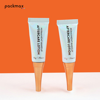 Tube souple personnalisé pour baume à lèvres, tube à presser pour gloss à lèvres 10ml 15ml 20ml, embout pointu, tube d'emballage ABL en aluminium-plastique