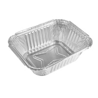 Nouvelle barquette en aluminium à emporter avec couvercle en plastique transparent 1 lb, récipient alimentaire à emporter avec couvercle en carton, plateau jetable de 1 livre pour la cuisson