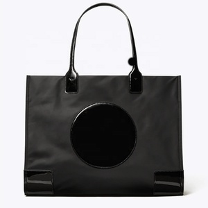 Vintage large PU <strong>leather</strong> <strong>handbags</strong> for women black and <strong>navy</strong> blue custom <strong>handbag</strong> - Product Image 6