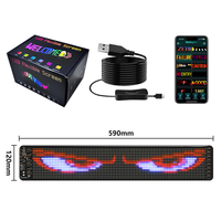 Panneau LED Oeil du Diable Dynamique avec Yeux de Démon, Panneau de Voiture avec Défilement Flexible, Programmable, pour Camion