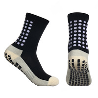 Chaussettes de sport personnalisées antidérapantes et respirantes pour hommes Hanes, chaussettes de football à compression avec semelle entière à pois