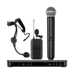 Microphone sans Fil Professionnel UHF BLX288 <span class=keywords><strong>BETA58</strong></span> 58A, Kit Dynamique Double Canal à Main pour Karaoké et Performance Scénique - Product Image 4