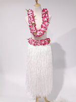 Hawaii femmes Hula fille danse Triple couches en plastique herbe jupe robe de soirée pour Festival Performance Costume