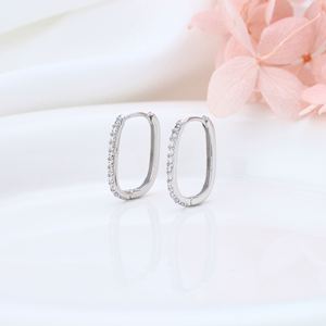 Pendientes de Aro de Plata de Ley 925 con Corazón de Circonita para Mujer, Estilo Vintage Minimalista INS, Joyería de Moda para Bodas y Fiestas - Product Image 4