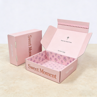 Caja de Envío Corrugada con Logotipo Personalizado al por Mayor, Caja de Correo con Cierre Desprendible, Recubrimiento UV y Forro de Esponja para Suero para el Cuidado de la Piel