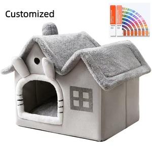 Eco-Friendly Small Animal Nest & Cat House Dog <b>Bed</b> Pet Cage Detachable Washable Winter Warm Sleep <b>Pad</b> Small Medium-Sized Dog Use - Product Image 1