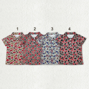 Camisetas Polo de Manga Corta con Botones y Estampado de Camuflaje del Sur para Bebés Niños - Product Image 1