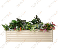 Cesto de Flores Elevado de Aço Galvanizado de Luxo DIY para Jardim, Design Moderno Ecológico, Cerca para Viveiro 120x90x30cm