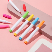 Nouveau marqueur de tableau blanc effaçable écologique chaud ensemble marqueur de craie certifié à l'encre noire pour une utilisation scolaire en plastique