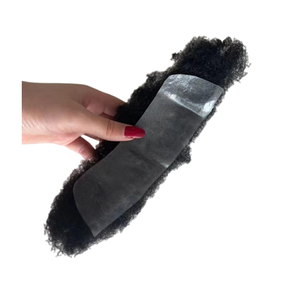 Vente en gros, 100% cheveux humains, ligne de cheveux, maquillage réaliste, <span class=keywords><strong>barbe</strong></span> de personnalité, 4mm PU, <span class=keywords><strong>barbe</strong></span> <span class=keywords><strong>Afro</strong></span> pour hommes noirs - Product Image 1