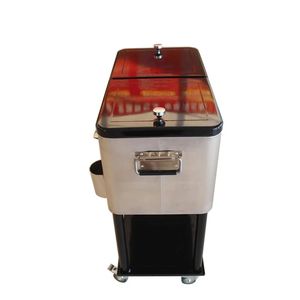 Chariot de refroidisseur de boissons de barre de partie de patio de coffre de glace de roulement avec l'étagère - Product Image 5