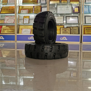 Neumático de caucho macizo antipinchazos seguro 400x100 4000*100 400 100 4.00-8 con llanta para robot barredor de remolque pequeño para aeropuerto - Product Image 5