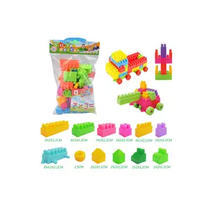 62PCS Block Medium Grain Building Block Building Blocks Toys Educational Plastic Unisex 20 Colorful Mini Toys for Kids Plastic