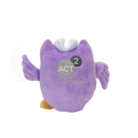Peluche Hibou Cartoon Violet Brodé Grandes Yeux, Jouet en Peluche Hibou Personnalisé avec Logo, Mascotte de Marque, Cadeau
