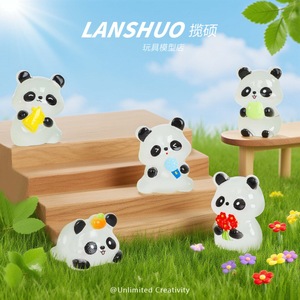 Figura de Resina 3D de Panda en Miniatura, Adorno de Escritorio, Accesorio para Interior de Coche, Set de Joyería DIY, Primavera 2026, Origen Yiwu - Product Image 3
