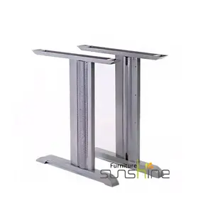 工厂低价粉末涂层铁金属书桌底座现代钢架桌子金属桌腿