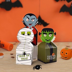 Boîte à bonbons géante créative pour Halloween, design momie, vampire, Hulk, boîte d'emballage en papier colorée pour fête d'Halloween, cadeau pour enfants - Product Image 2