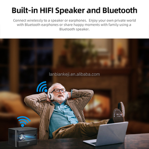 A002 Proyector Portátil MINI Smart TV Home Theater Cine Android Proyectores 4K Videojuego Beamer <span class=keywords><strong>Bluetooth</strong></span> <span class=keywords><strong>WIFI</strong></span> Sync Smartphone - Product Image 4