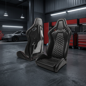 Siège de course sport de luxe Ace en FRP et cuir PU, entièrement inclinable, avec réglage universel - Product Image 1