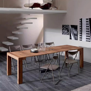 <span class=keywords><strong>Tavolo</strong></span> da Pranzo Espandibile su Misura, Design Pieghevole <span class=keywords><strong>in</strong></span> <span class=keywords><strong>Legno</strong></span> <span class=keywords><strong>Massello</strong></span>, <span class=keywords><strong>Tavolo</strong></span> Trasformabile per Cucina - Product Image 3