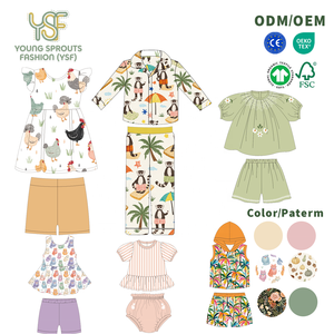 Conjunto de Dos Piezas Informal Personalizado para Niñas Pequeñas, Conjuntos de Ropa Larga al por Mayor - Product Image 1