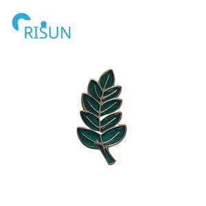 تصنيع المعادن المخصصة فرع السنط دبوس غصن من السنط طية صدر السترة دبوس أخضر الماسونية ورقة شجر مجوهرات دبوس بروش شارة - Product Image 3