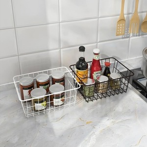 Cesta de clasificación de congelador en blanco o negro, organizador de refrigerador de malla de alambre recubierto de <span class=keywords><strong>PE</strong></span>, cesta de almacenamiento duradera y de grado alimenticio - Product Image 4