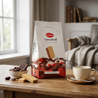 Sacs à fond plat personnalisés pour l'emballage de biscuits et de gâteaux, emballages à haute barrière avec fermeture éclair